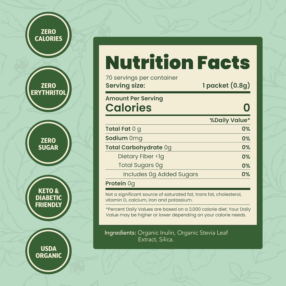 SweetLeaf Stevia Sweetener, Organic, 70 Count