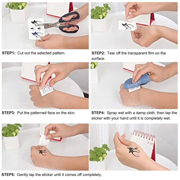 dadop Temporary Baby Hair Tattoo Stickers, E