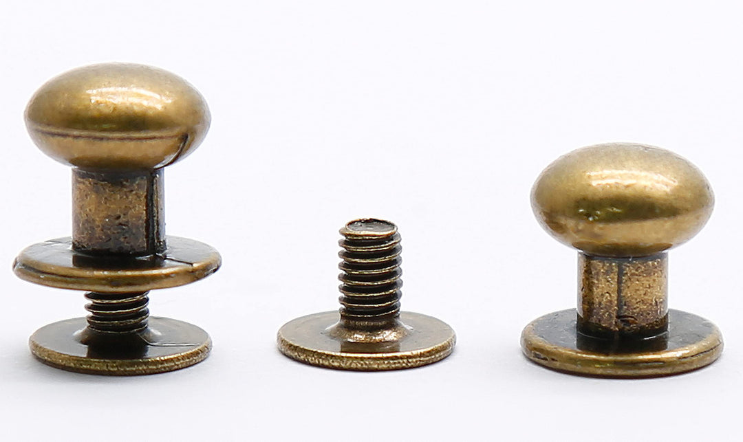 Kyuionty Chicago Screws Round Phillips Head Button Stud, Bronze, 36 Count