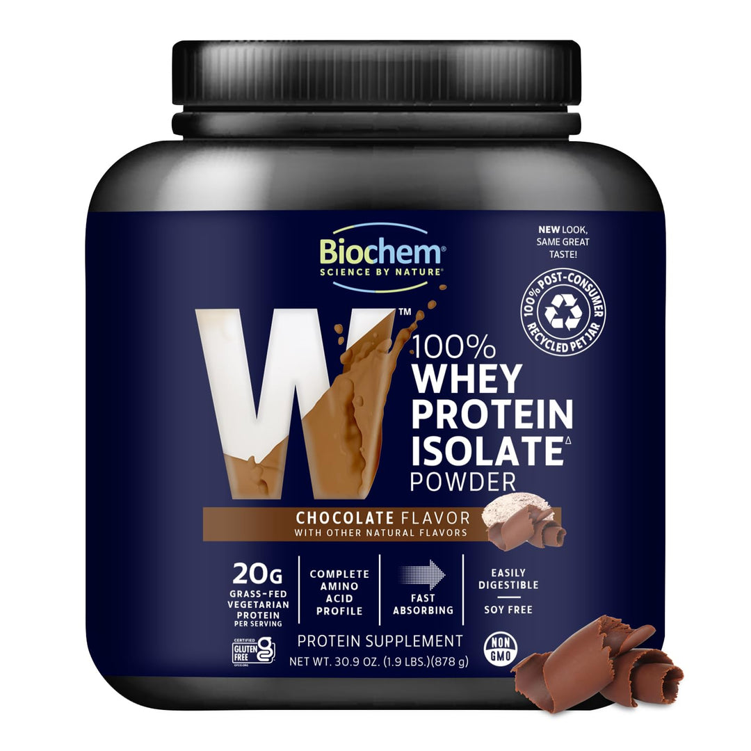 BioChem by Country Life Whey Isolate Protein Powder, Chocolate, 30.9 oz