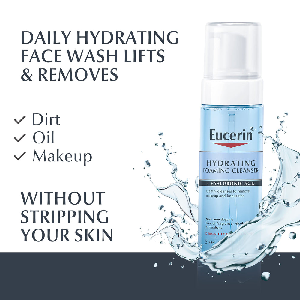 Eucerin Hydrating Foaming Daily Facial Cleanser, 5 fl oz