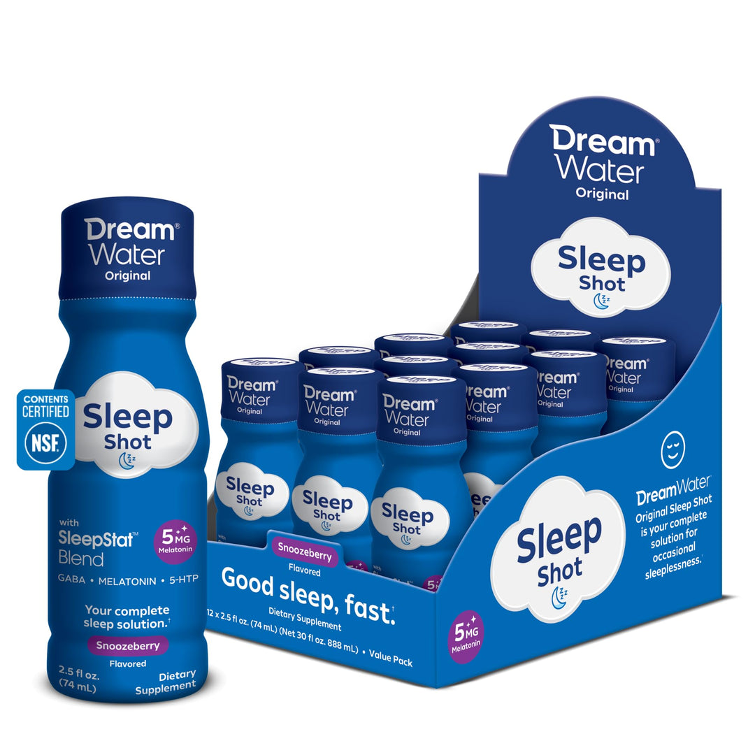 Dream Water Sleep Aid Shot, Snoozeberry, 2.5 fl oz, 12 Count