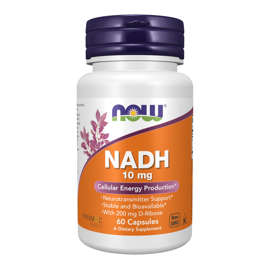 NOW NADH with D-Ribose, 10 mg, 60 Count