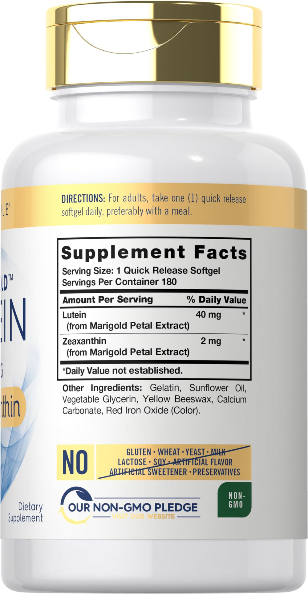 Carlyle Lutein and Zeaxanthin Supplement, 40 mg, 180 Count
