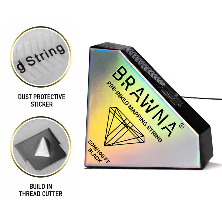 BRAWNA Eyebrow Mapping String, Black, 30 m
