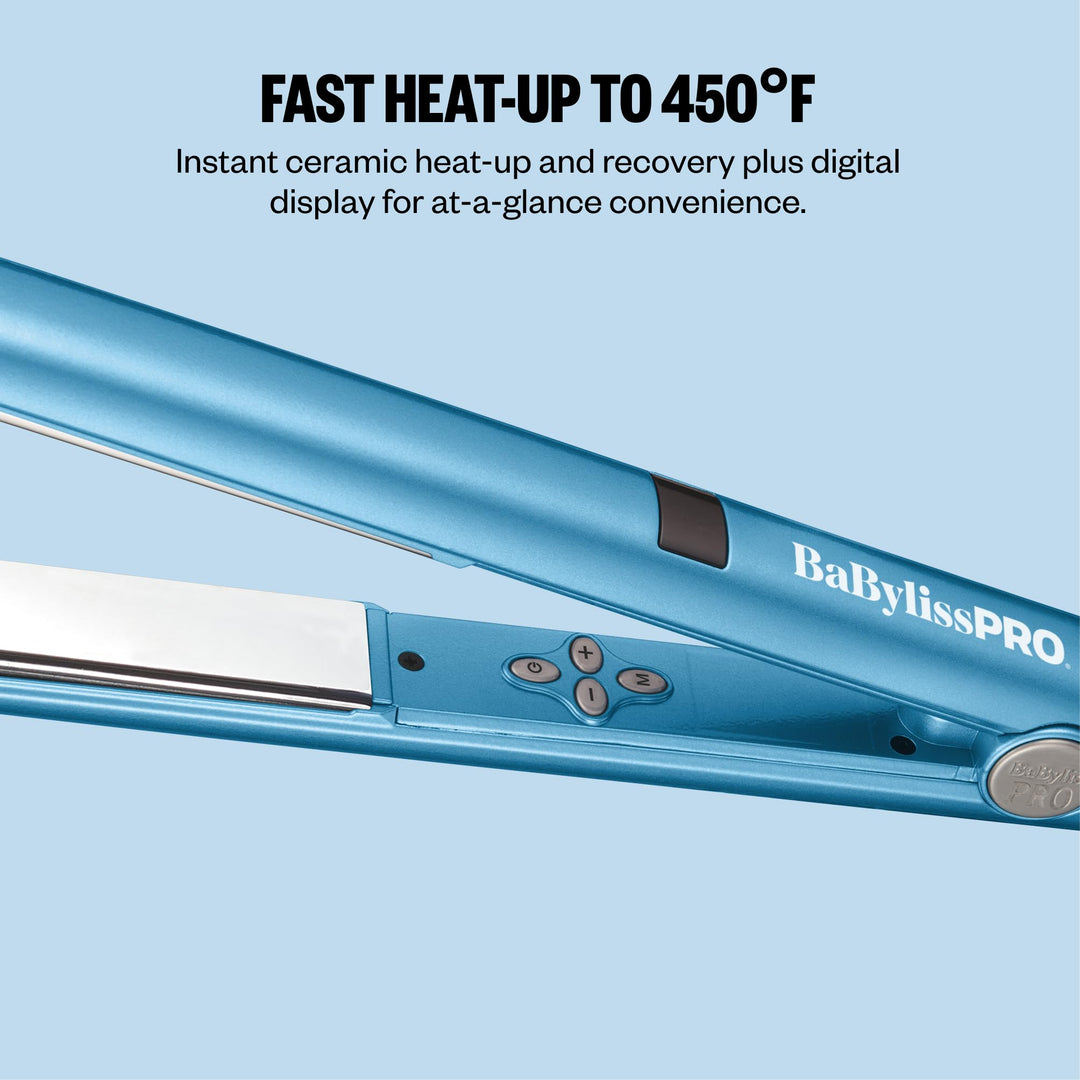 BaBylissPRO Nano Titanium Flat Iron, 1 in