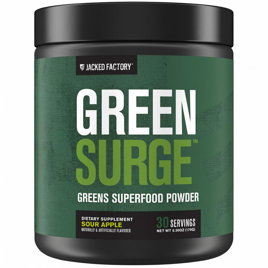 Jacked Factory Green Surge Green Superfood Powder, Sour Apple