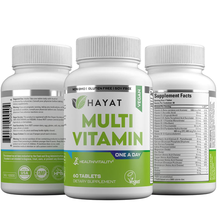 HAYAT Multivitamin Tablets, 60 Count