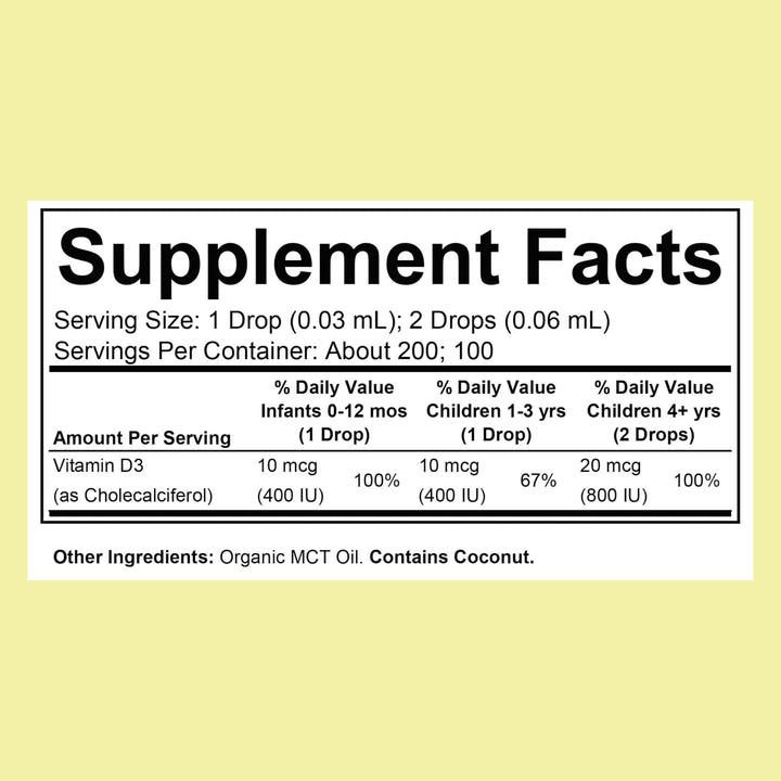 ChildLife Essentials Organic Infant Vitamin D3 Drops, 0.21 fl oz
