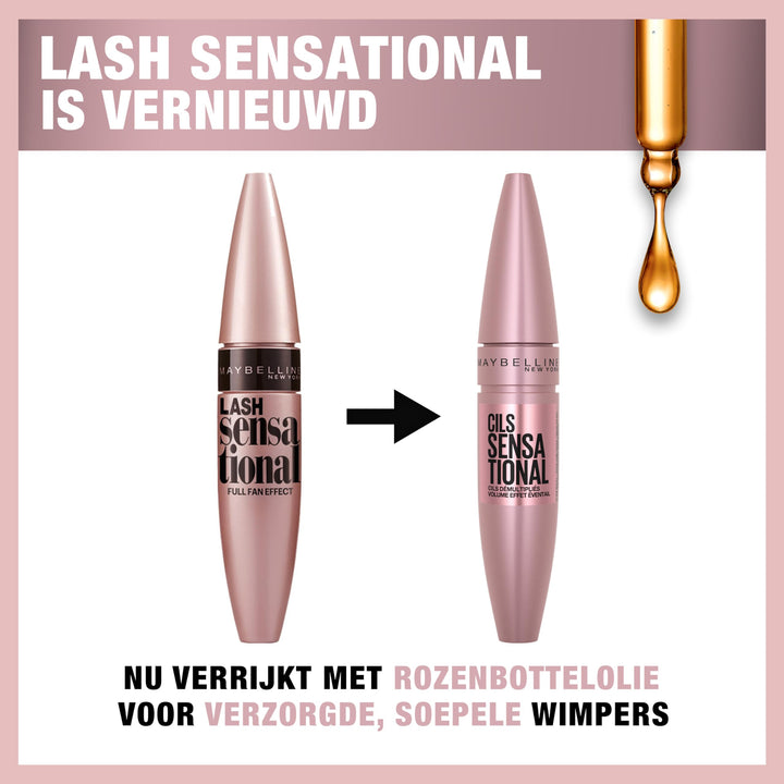 Maybelline Lash Sensational Washable Mascara, Very Black, 1 Count