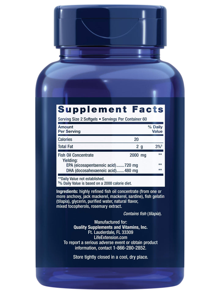 Life Extension Mega EPA and DHA, 120 Count