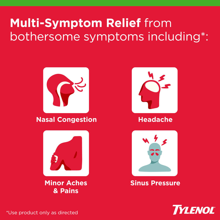 Tylenol Sinus Plus Headache Daytime Caplets, 325 mg, 24 Count
