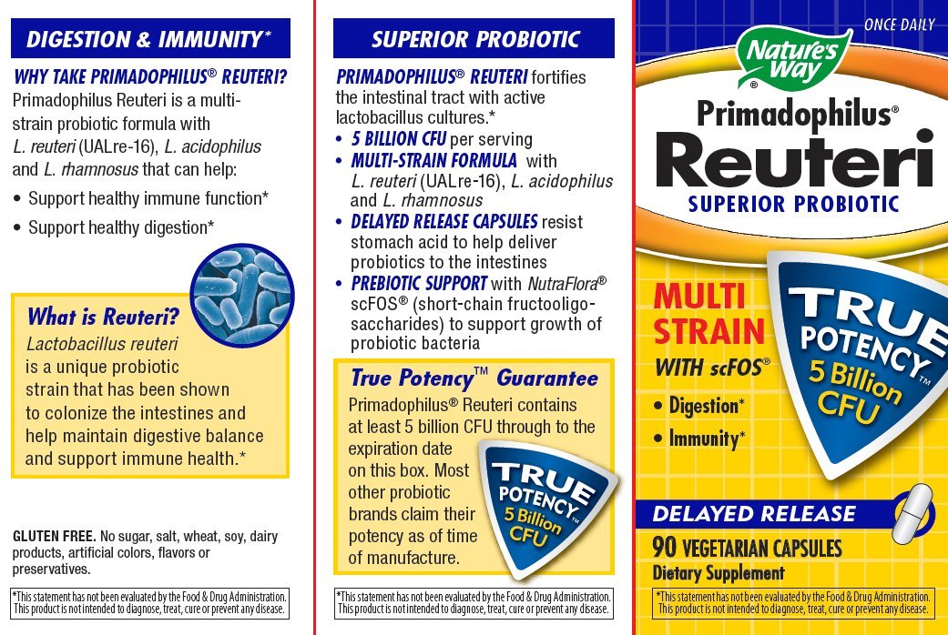 Nature's Way Primadophilus Reuteri, 5 Billion CFU, 90 Count
