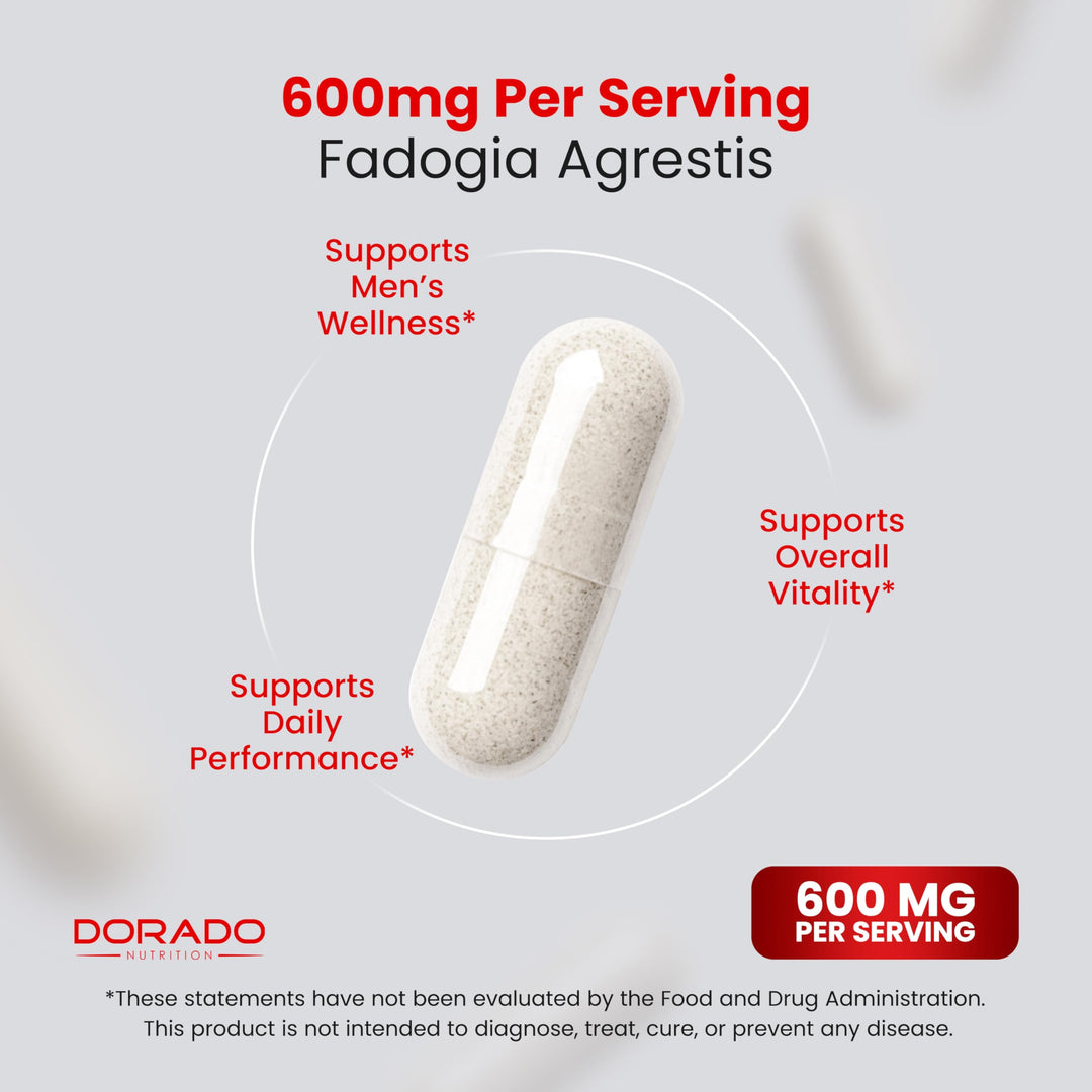 DORADO NUTRITION Fadogia Agrestis Extract Capsules, 600 mg