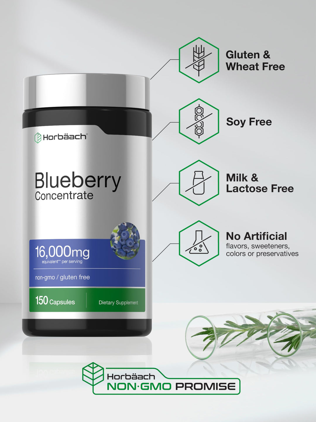 Horbäach Blueberry Extract, 150 Count