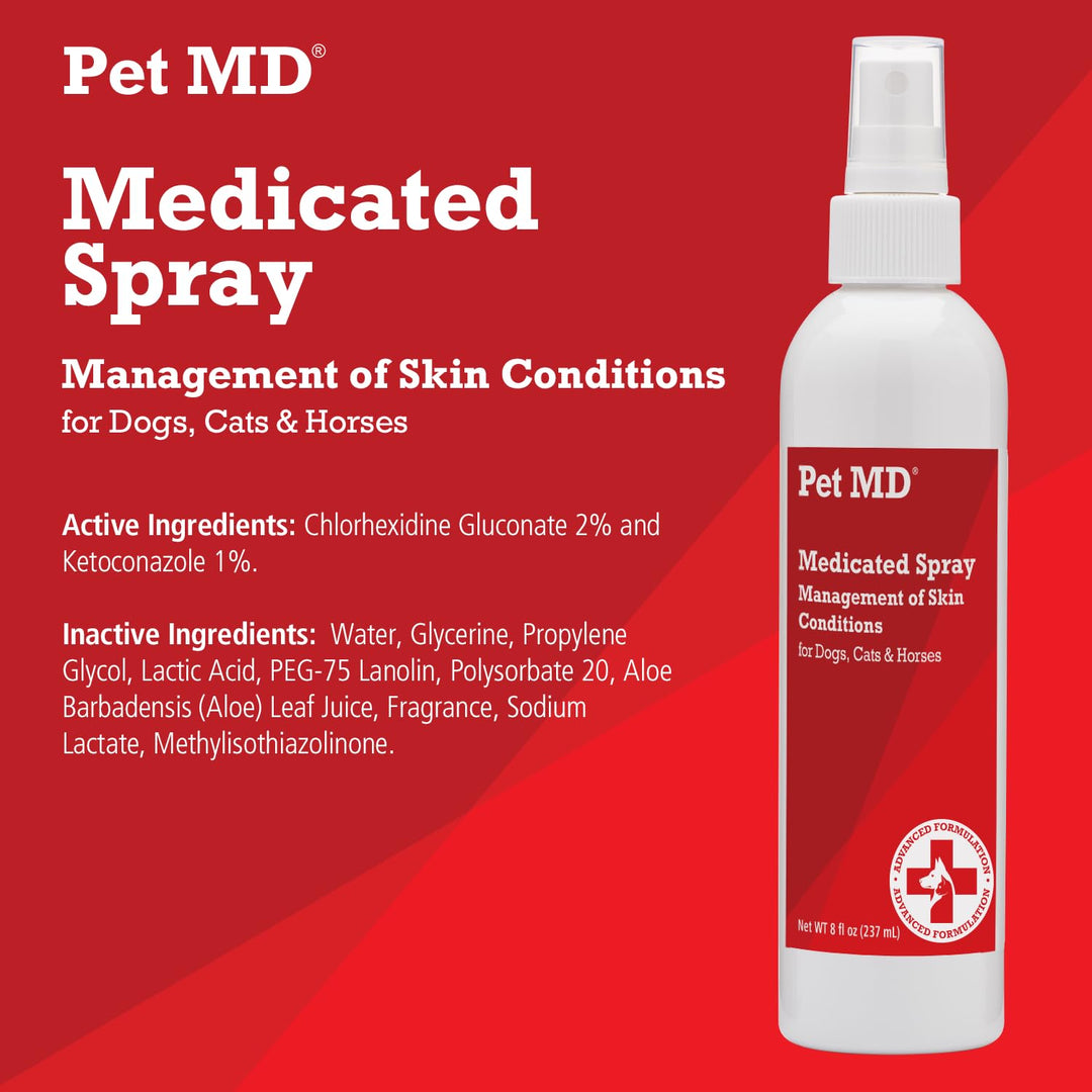 Pet MD Antiseptic and Antifungal Medicated Spray, 8 fl oz