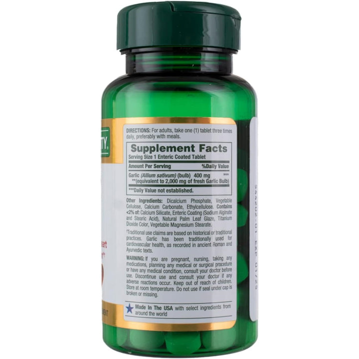 Nature's Bounty Garlic, 2000 mg, 120 Count