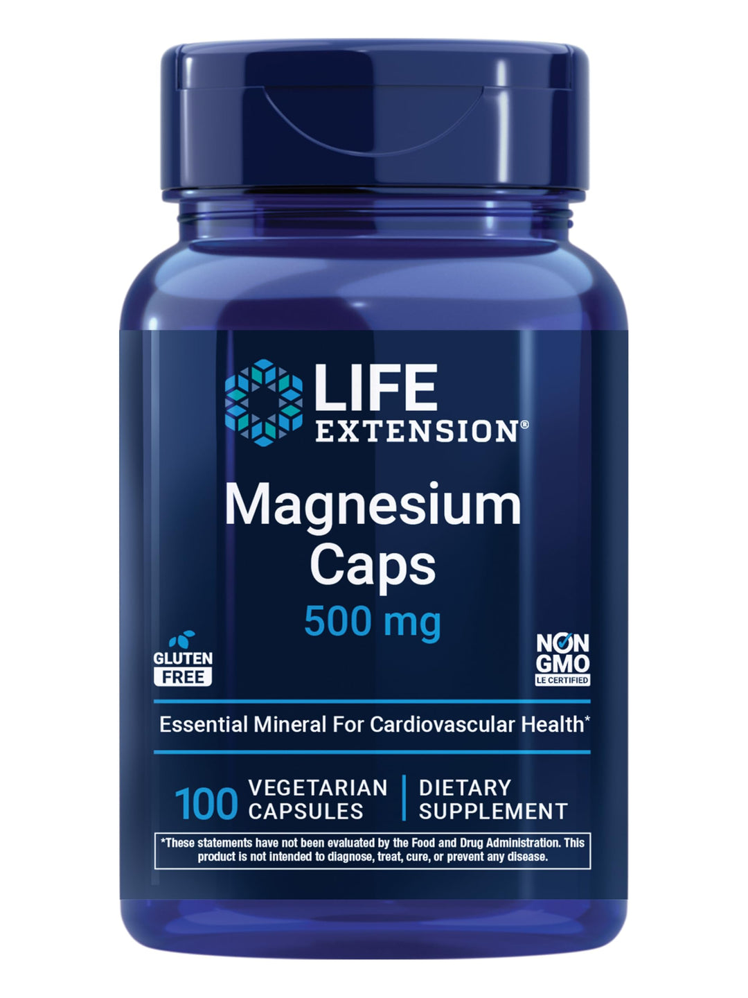 Life Extension Magnesium Caps, 500 mg, 100 Count