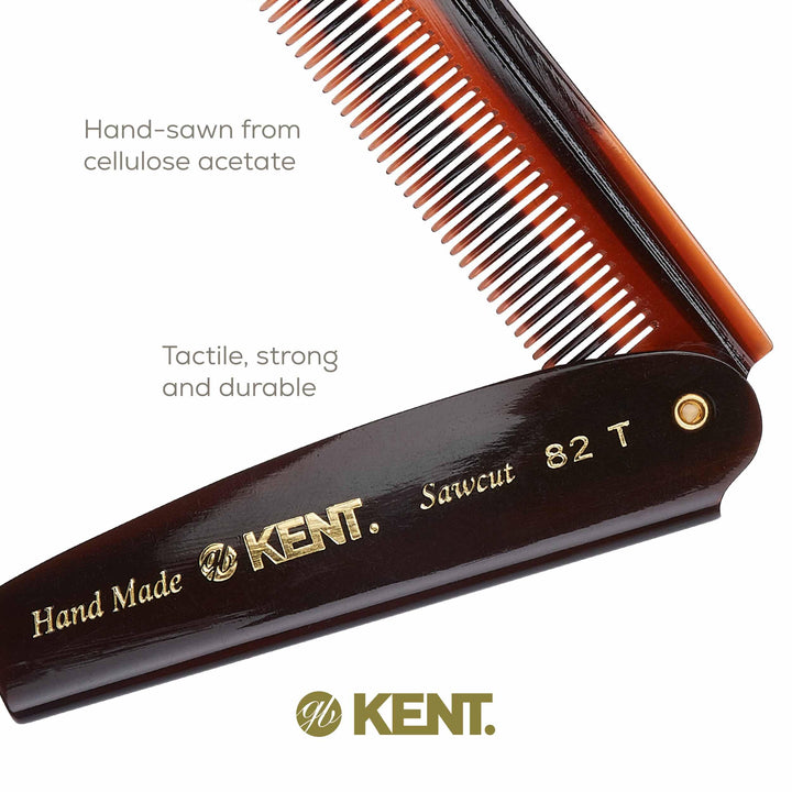 Kent Handmade Folding Pocket Comb, Large