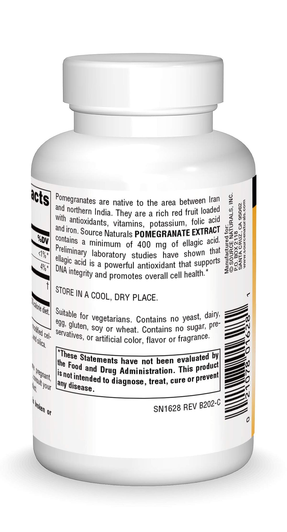 Source Naturals Pomegranate Extract, 500 mg, 120 Count