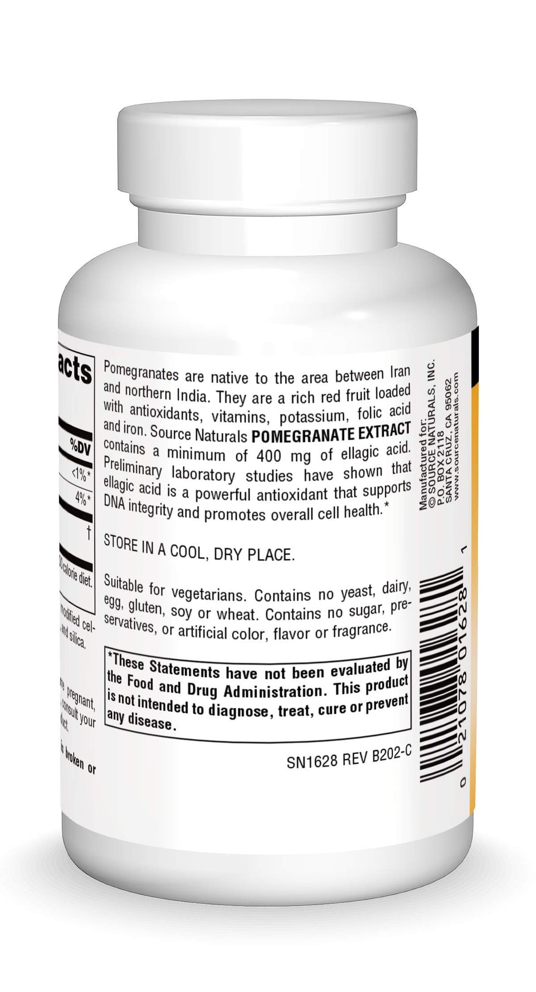 Source Naturals Pomegranate Extract, 500 mg, 120 Count
