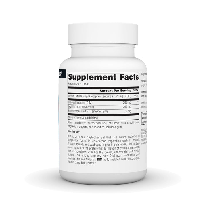 Source Naturals DIM Diindolylmethane 200 mg, 30 Count