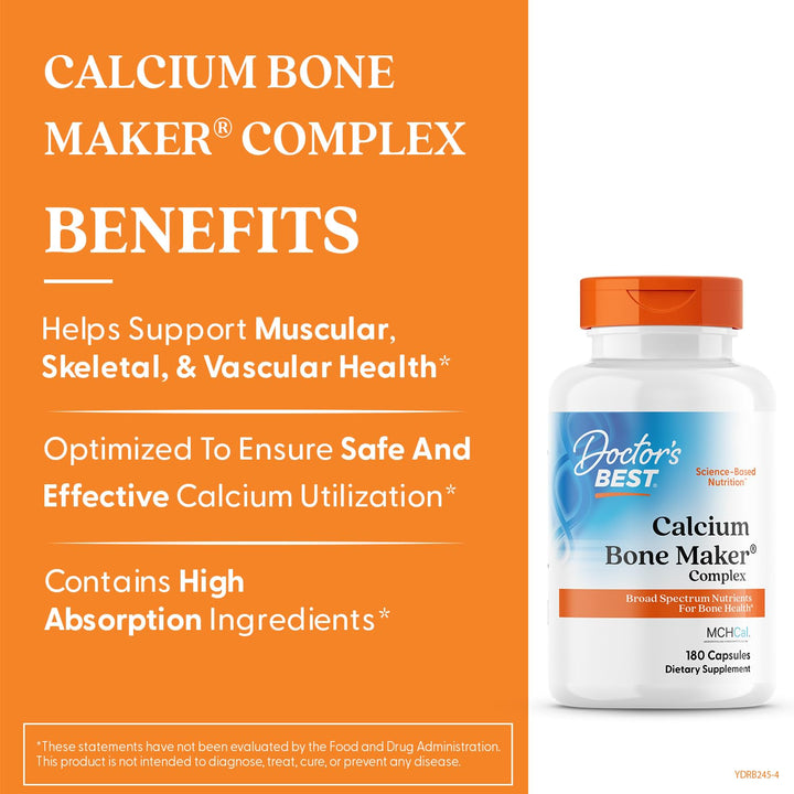 Doctor's BEST Calcium Complex, 180 Count
