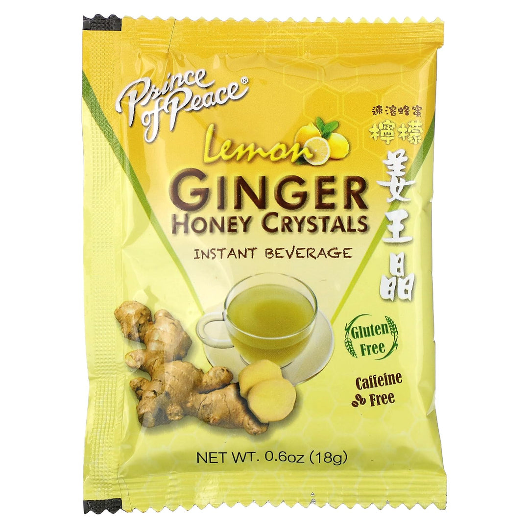 Prince Of Peace Instant Lemon Ginger Honey Crystals, 10 Count