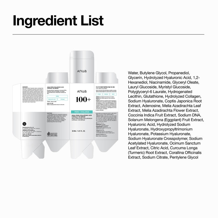 ANUA PDRN Hyaluronic Acid Capsule 100 Serum, 1.01 fl oz