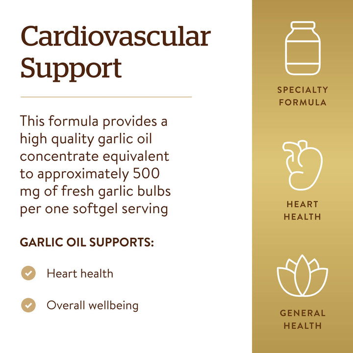 Solgar Garlic Oil Softgels, 250 Count