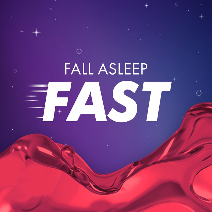 ZzzQuil Nighttime Sleep Aid Liquid, Calming Vanilla Cherry, 50 mg, 12 fl oz