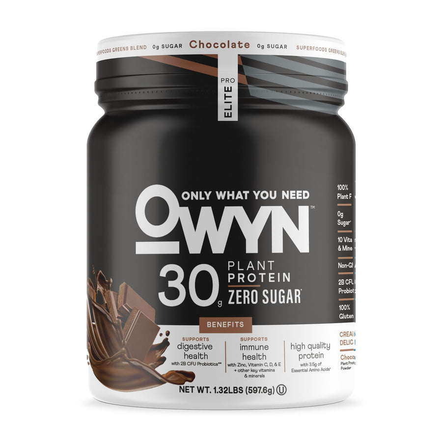 OWYN Only What You Need Pro Elite High Protein Powder, Chocolate, 12 Servings, 1.32 lb