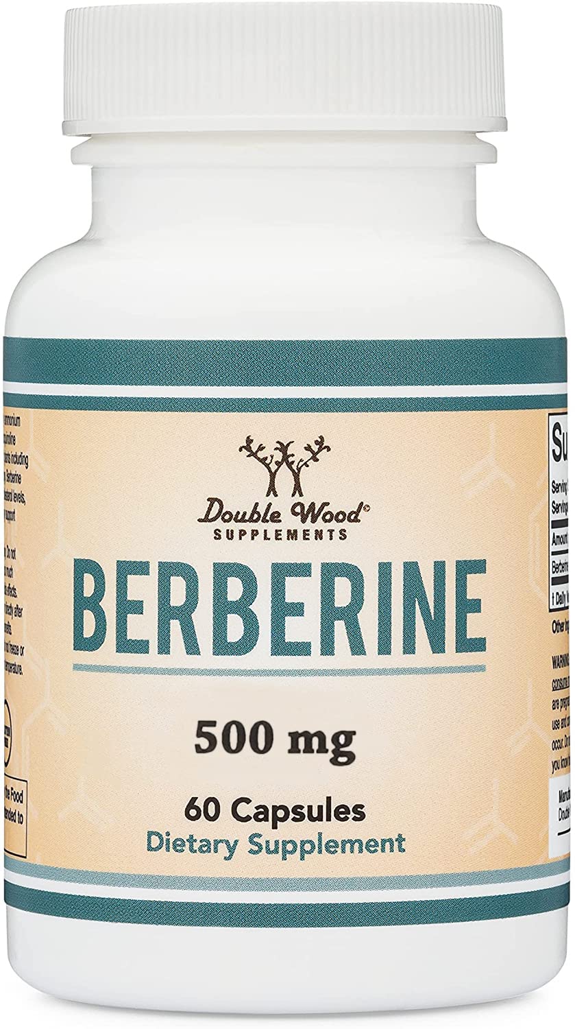Double Wood Supplements Berberine 500mg, 60 Count