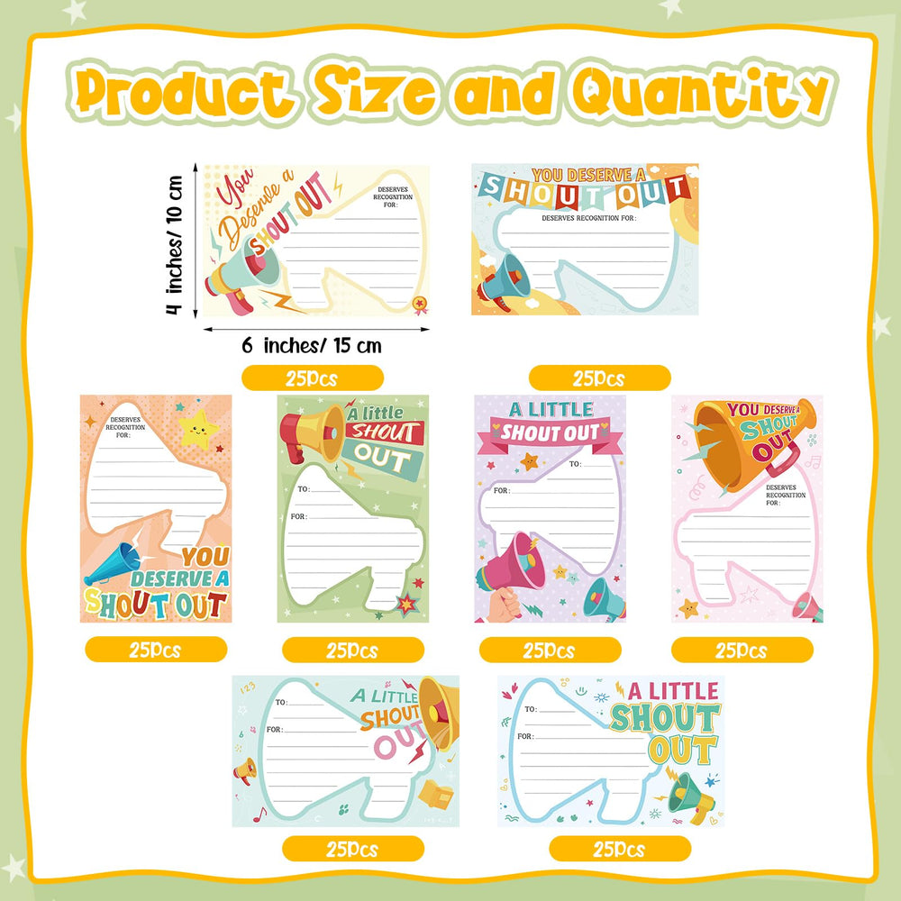 Funrous Shout Out Cards, 200 Count