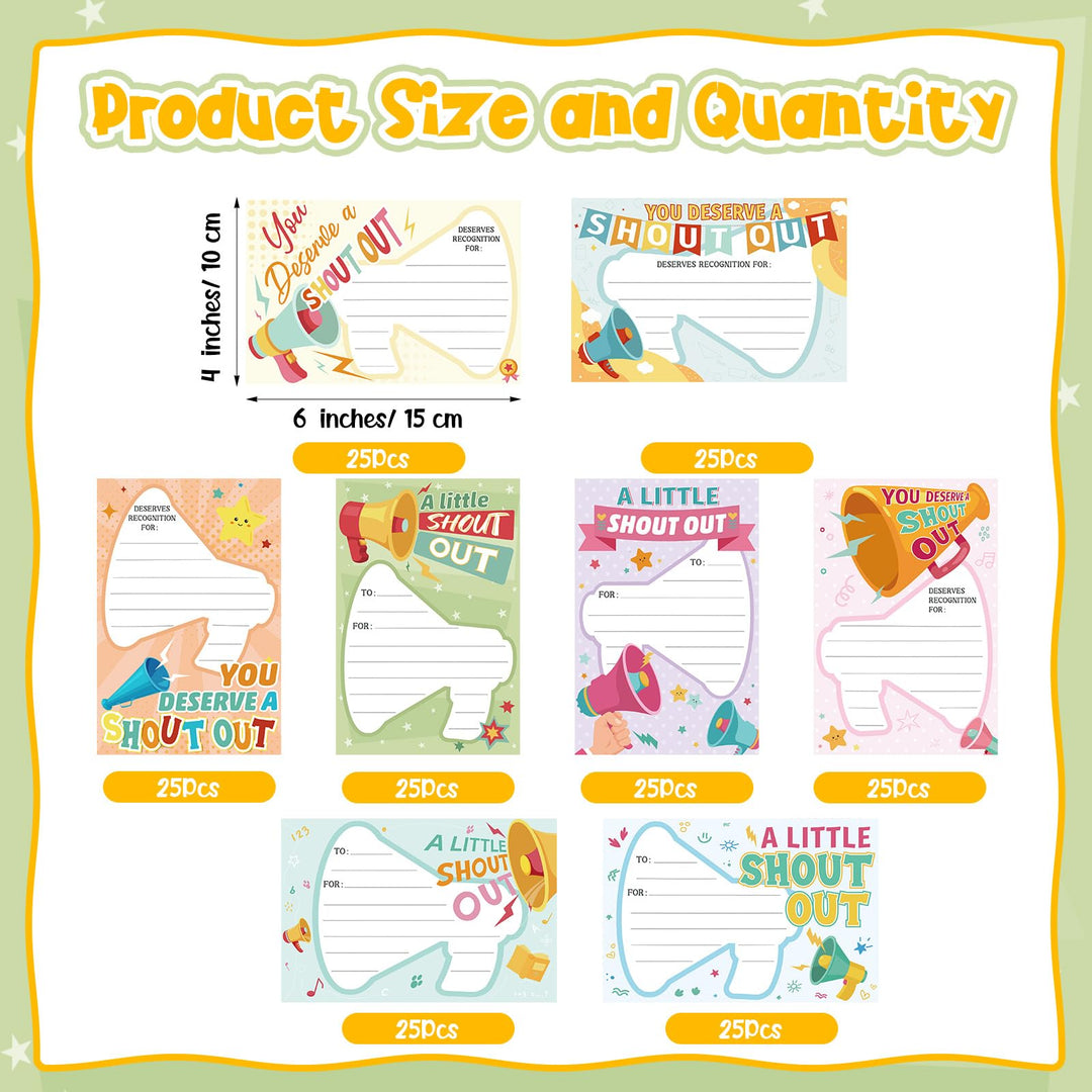 Funrous Shout Out Cards, 200 Count