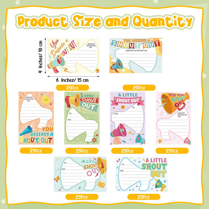 Funrous Shout Out Cards, 200 Count