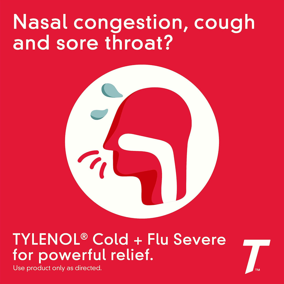Tylenol Cold + Flu Severe Caplets, 24 Count