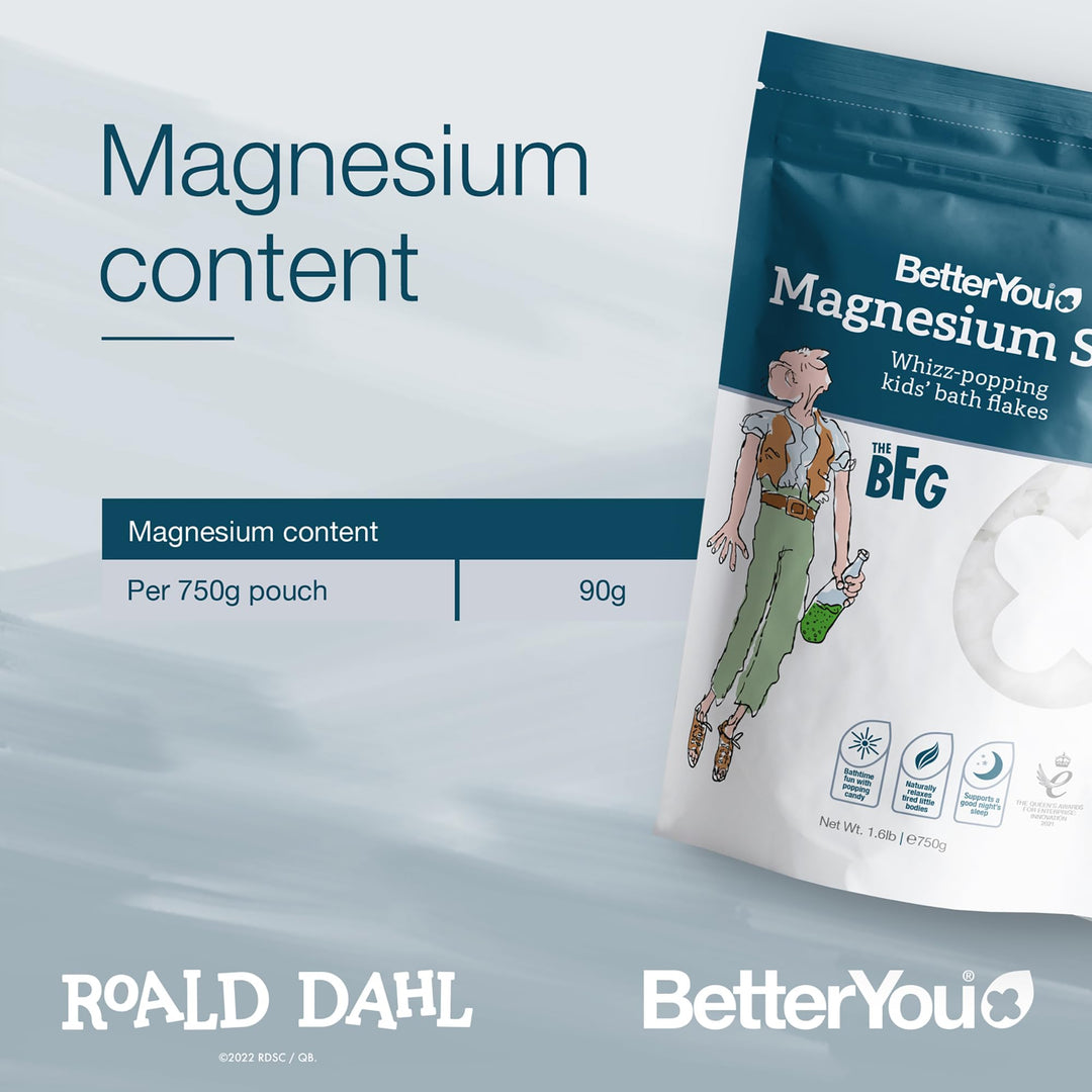 BetterYou Magnesium Sleep Kids Bath Flakes, Lavender, 1.6 lb