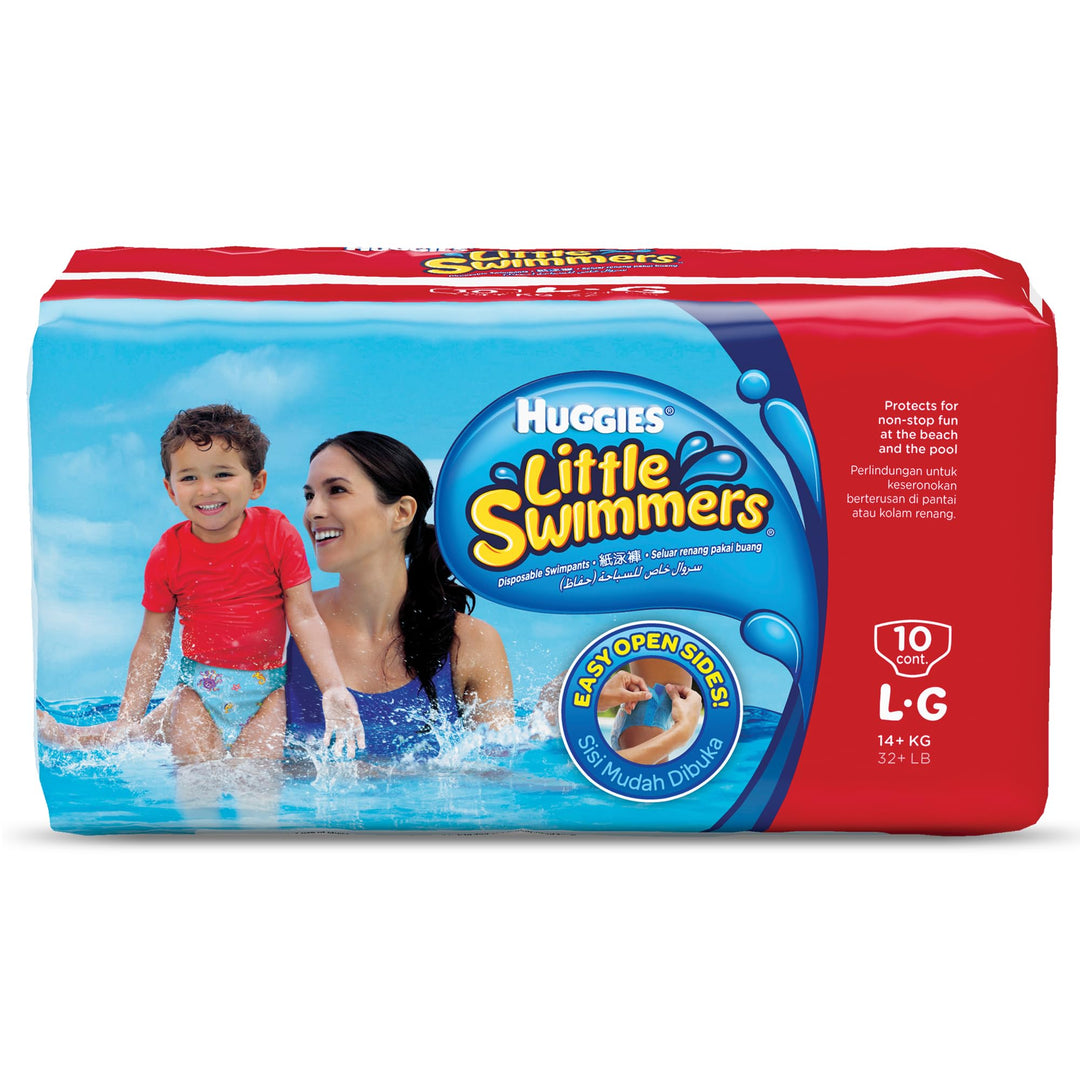 HUGGIES Little Swimmer Swim Pants Diaper, Size Large, 10 Count