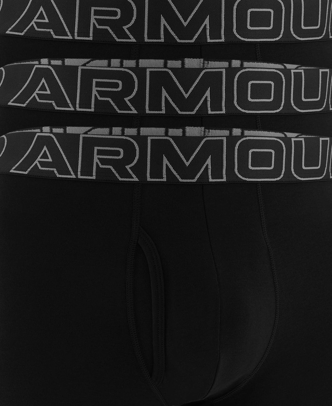 Under Armour Men's Cotton Boxerjock Brief Underwear, Black Solid, Medium, 3 Count