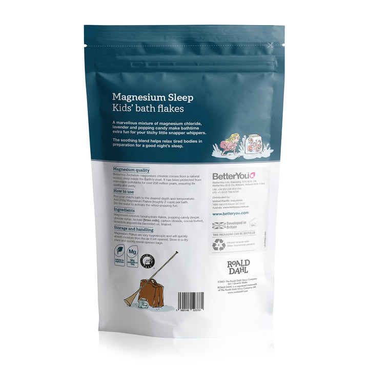BetterYou Magnesium Sleep Kids Bath Flakes, Lavender, 1.6 lb