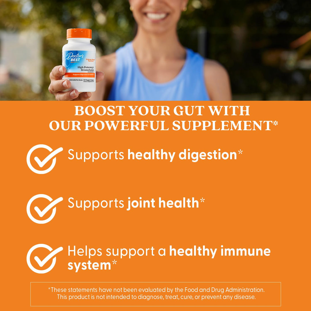 Doctor's BEST Bromelain, 500 mg, 90 Count