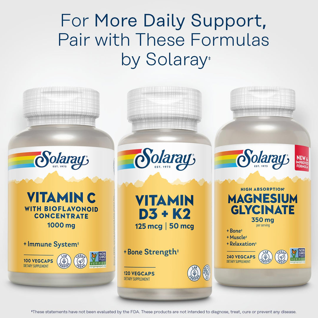 SOLARAY Vitamin C With Bioflavonoids, 1000 mg, 100 Count