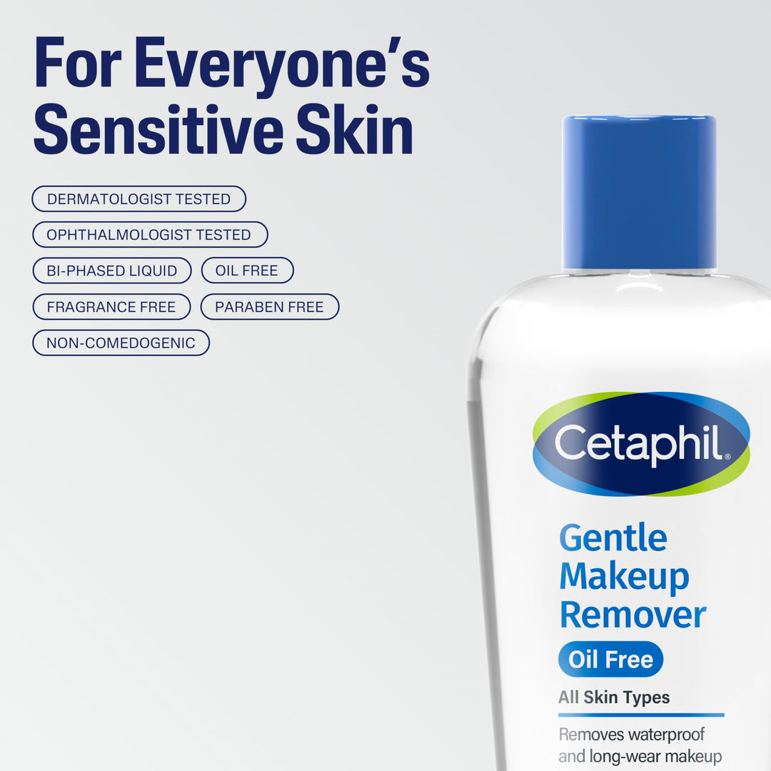 Cetaphil Gentle Waterproof Makeup Remover, 6 oz