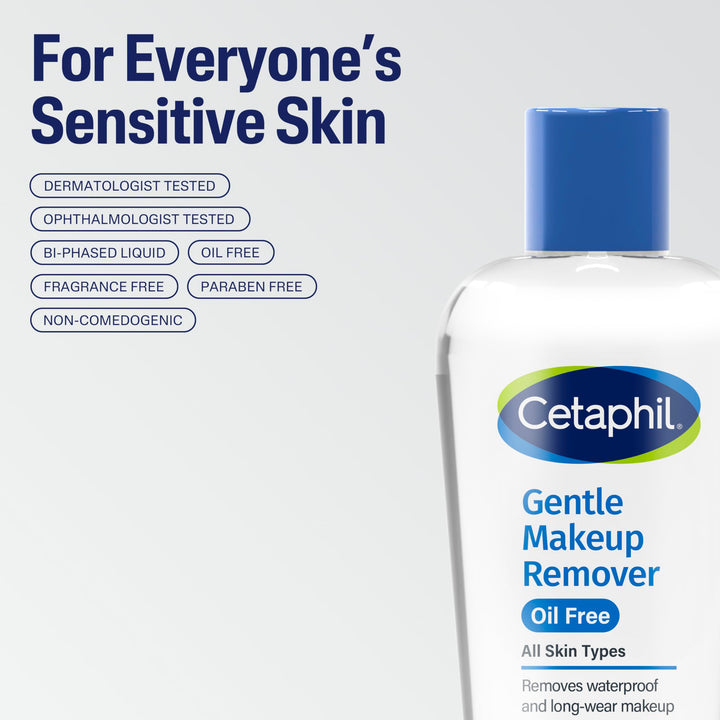 Cetaphil Gentle Waterproof Makeup Remover, 6 oz