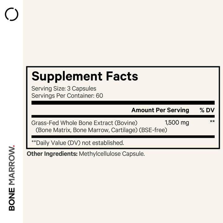 Codeage Grass-Fed Bone Marrow Supplement, 1500 mg, 180 Count