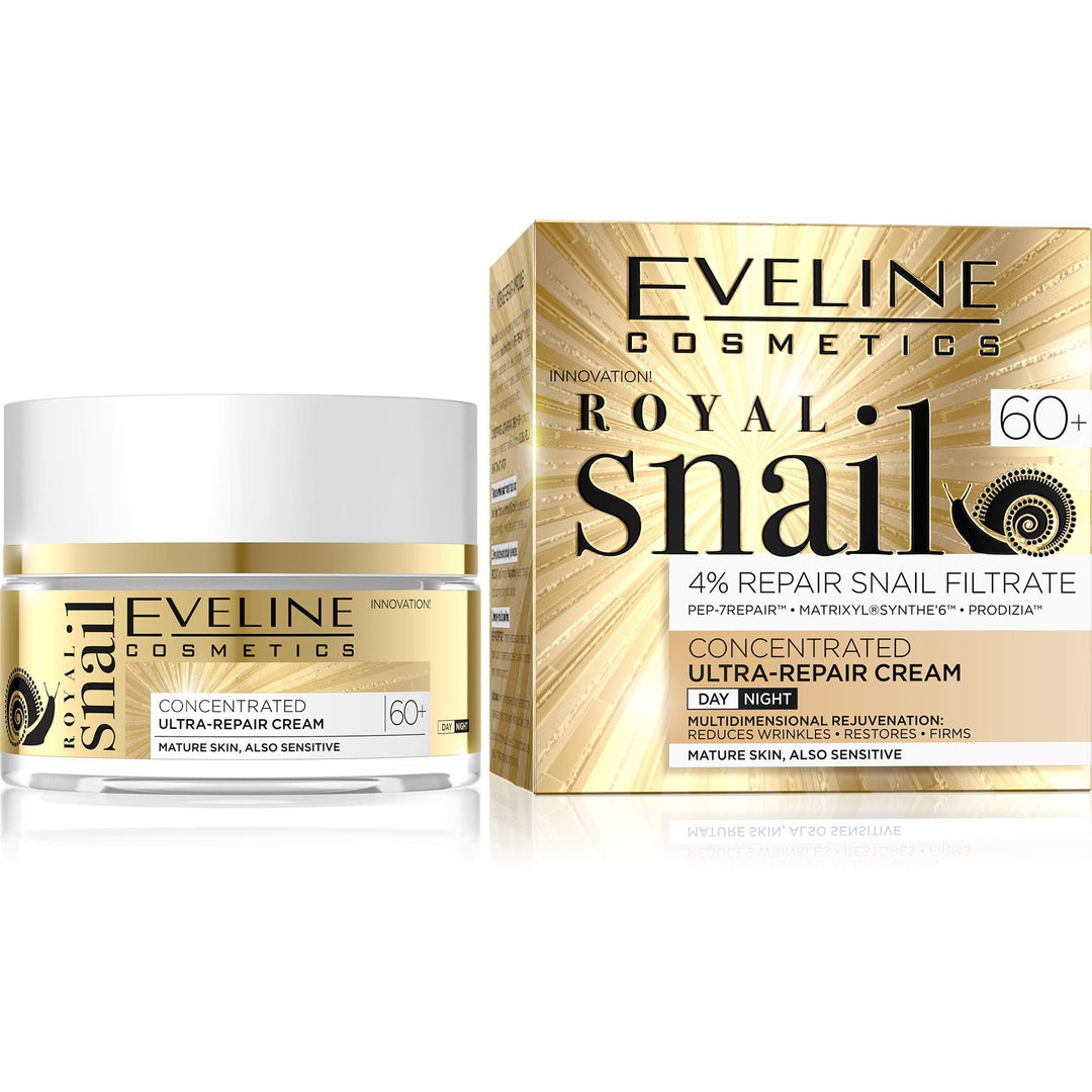 Eveline Cosmetics Royal Snail Concentrated Ultra Repair Day and Night Cream, 60+, 50 ml