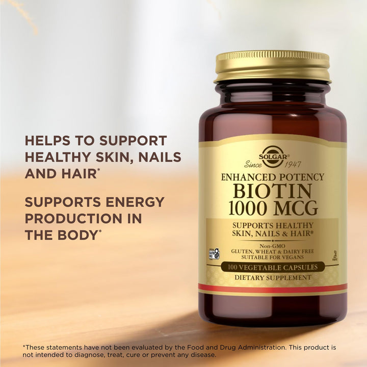 Solgar Biotin 1000 mcg, 100 Count