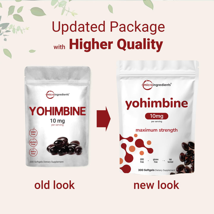 Micro Ingredients Yohimbine HCL Softgels, 10 mg, 300 Count