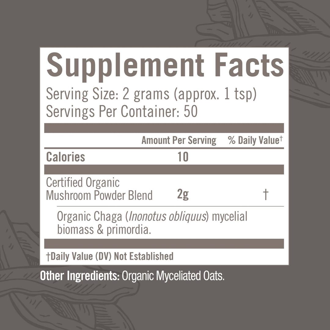 OM Mushroom Superfood Chaga Organic Mushroom Powder, 3.5 oz